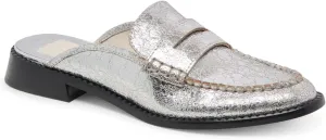 Dolce Vita Womens Havan Metallic Leather Loafers Silver 6.5 Medium (B,M)