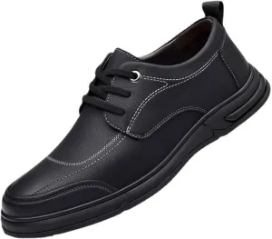 Dress Oxford Shoes for Men Casual Business Oxford Leather Shoes Breathable Casual Tuxedo Leather Shoes
