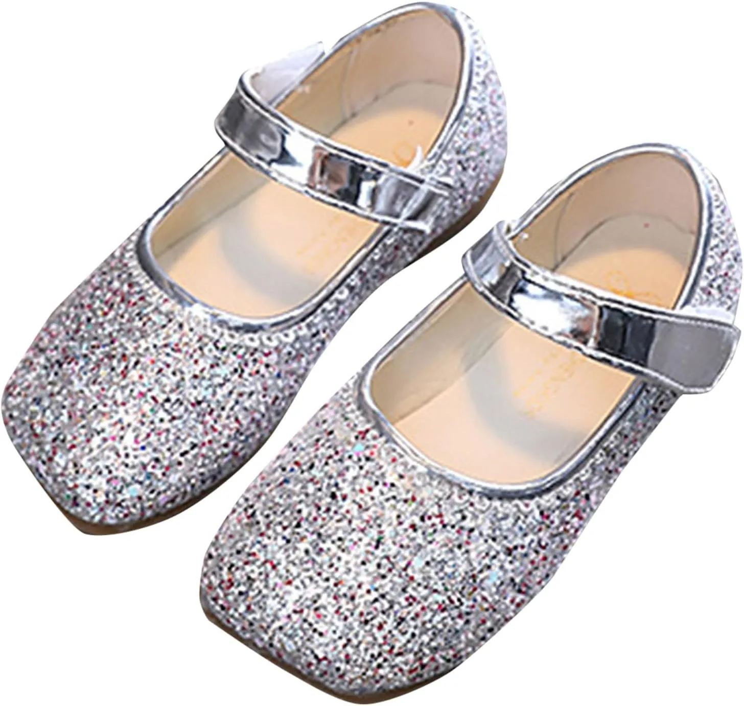 Dress Shoes for Toddler Girls Elegant Leather School Mary Jane Shoes Girls Soft Sole Non Slip Flat Loafers