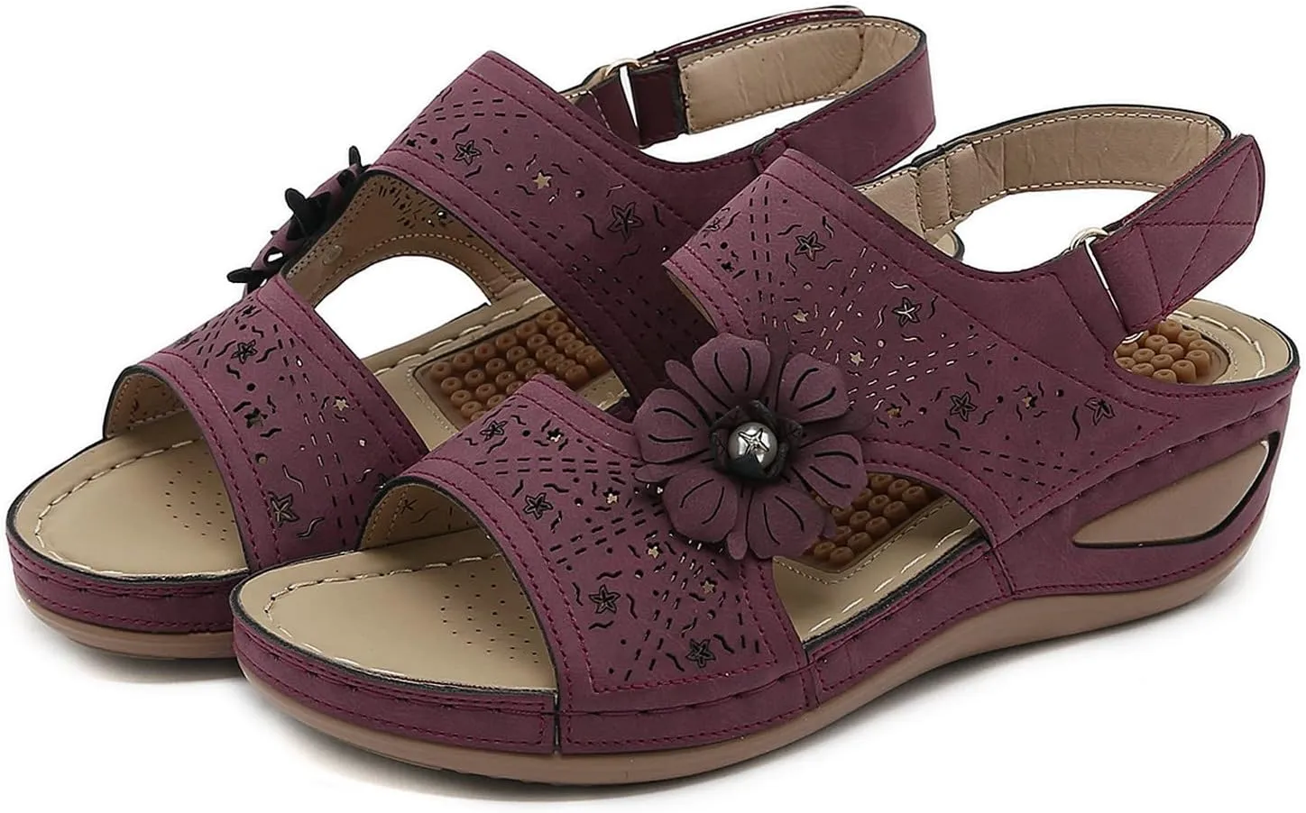 Ergonomic Design Wedge Toe Post Sandals Mitigate Foot Fatigue Comfortable and Functional Shoes Women's Sandals
