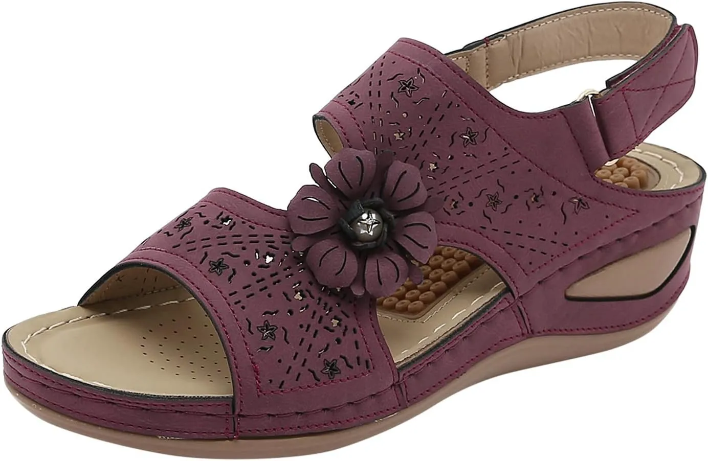 Ergonomic Design Wedge Toe Post Sandals Mitigate Foot Fatigue Comfortable and Functional Shoes Women's Sandals