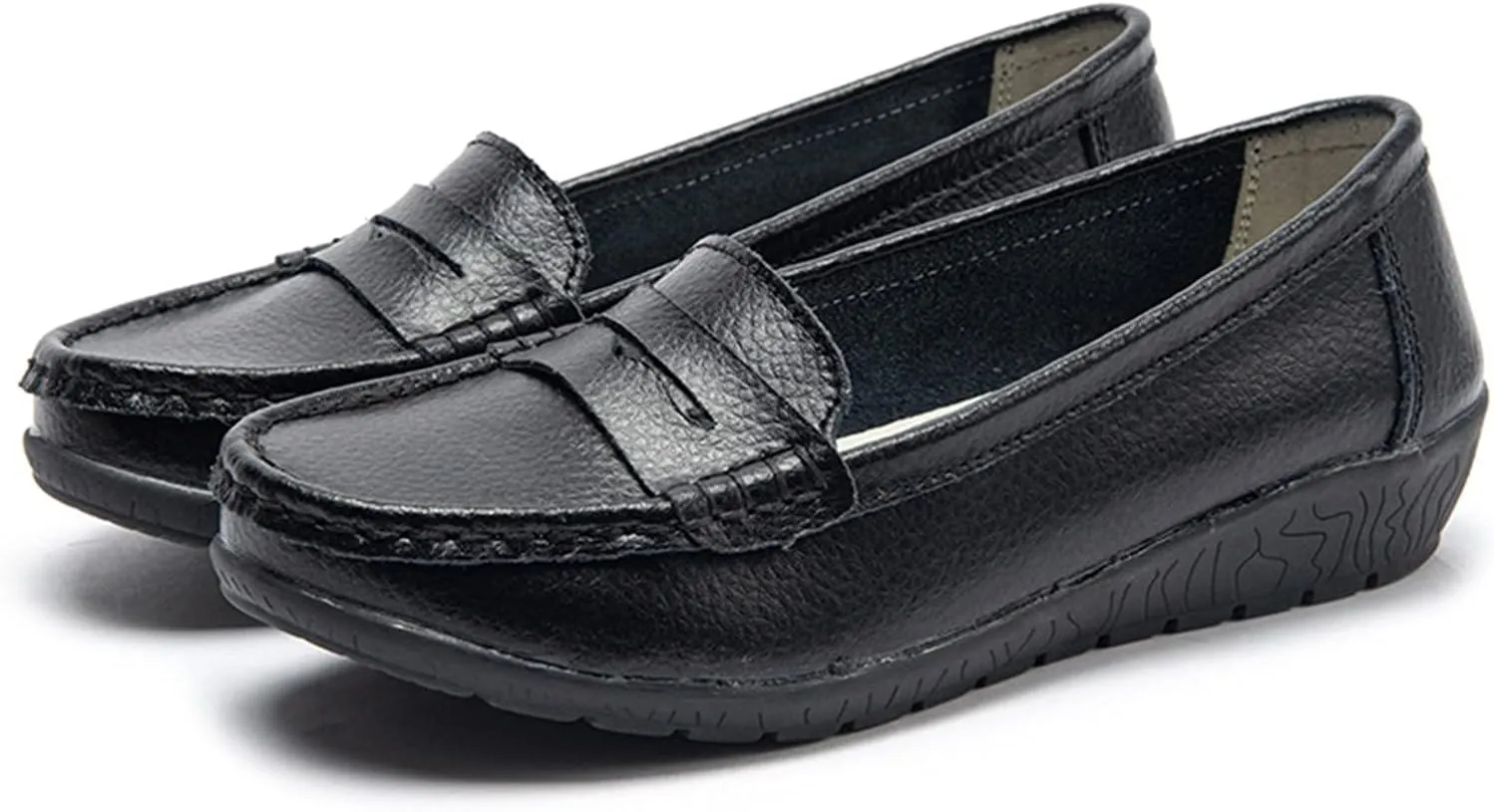 Flats for Womens Comfortable Square Toe Slip on Business Office Work Dress Shoes Ballet Flats with Buckle Strap