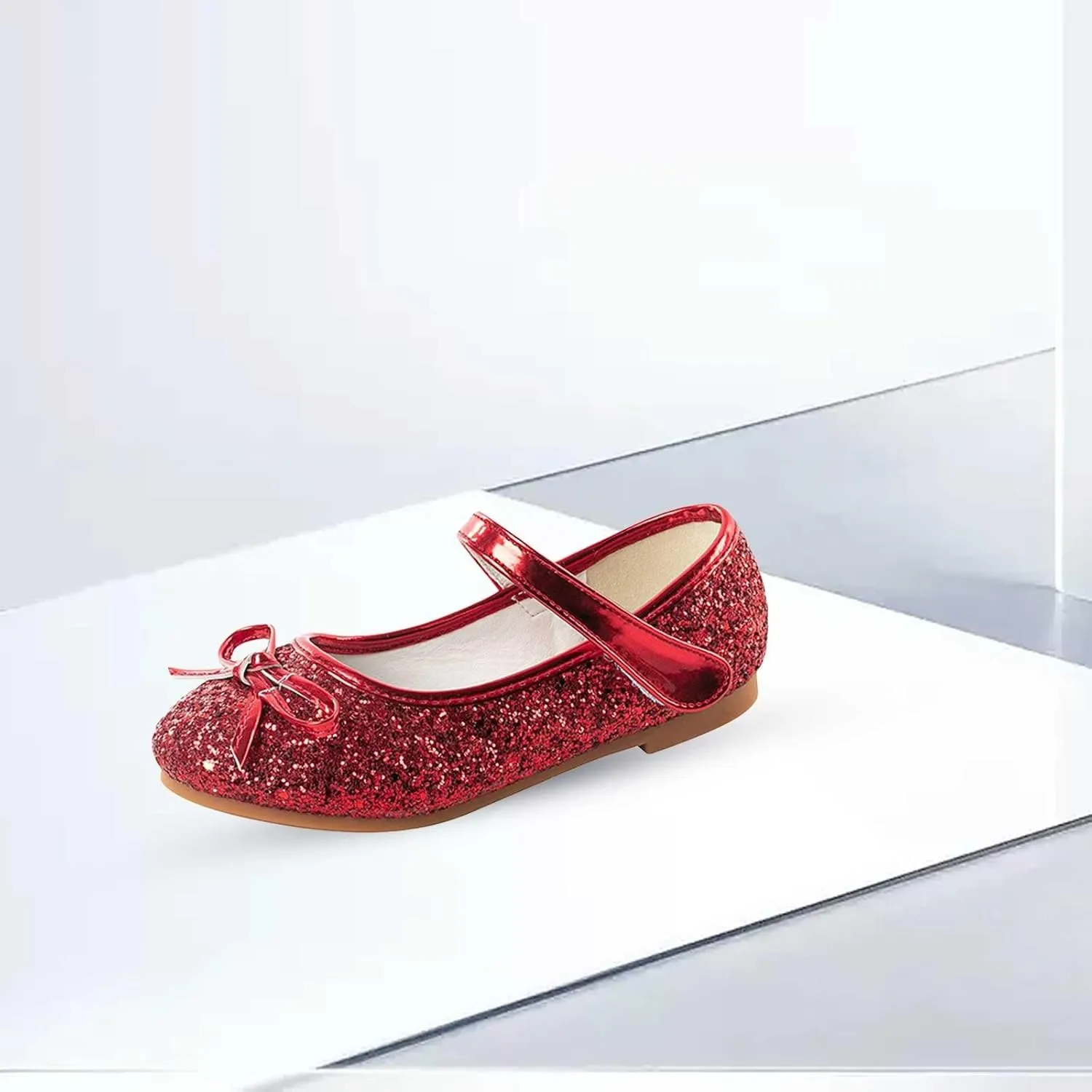 Flower Girl Dress Shoes Rhinestones Bow Mary Jane Ballet Flats for Girls Wedding Party Toddler Kids Shoes