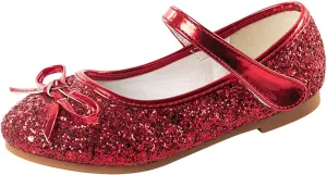 Flower Girl Dress Shoes Rhinestones Bow Mary Jane Ballet Flats for Girls Wedding Party Toddler Kids Shoes