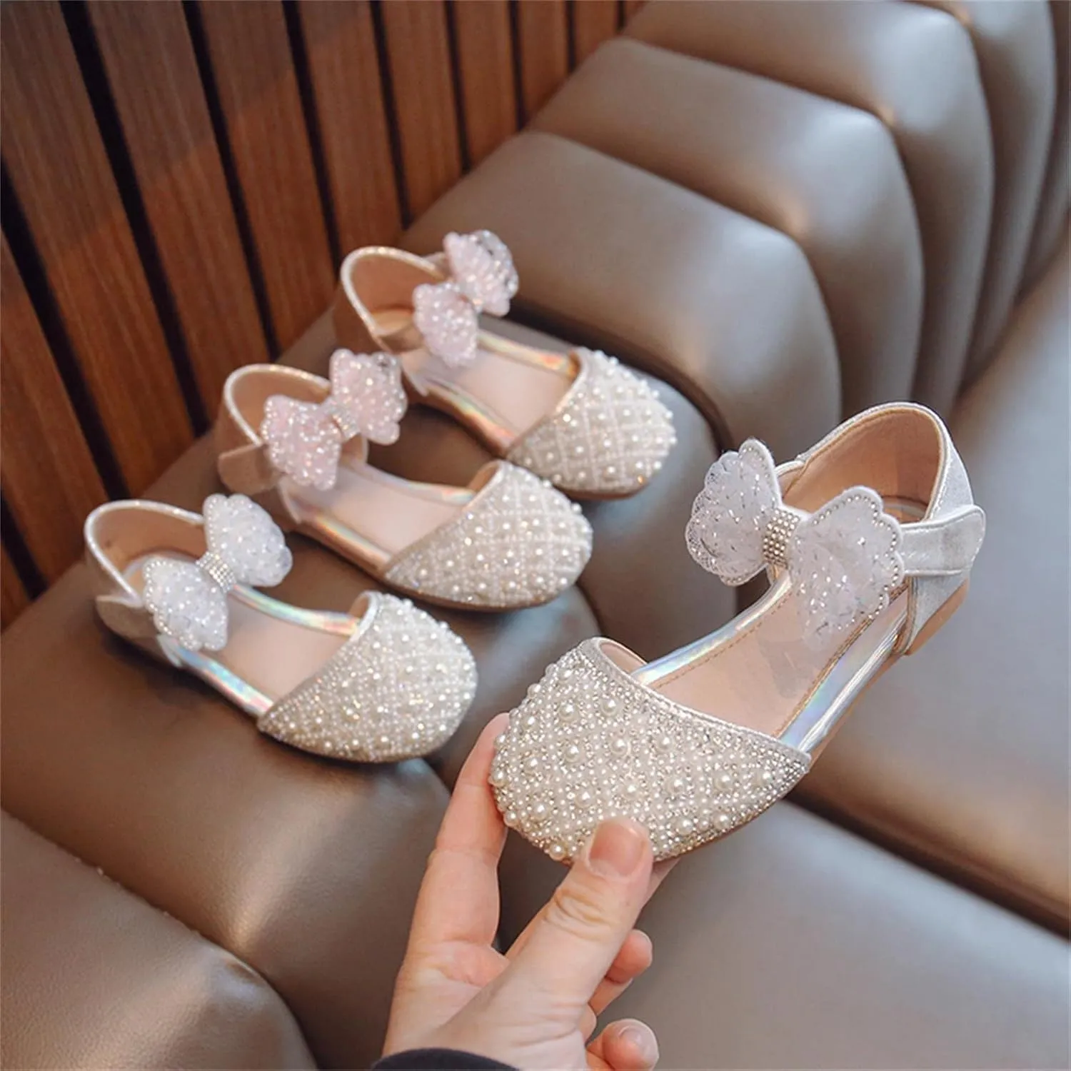 Girls Ballerina Mary Jane Shoes Dress Princess Shoes for Wedding Toddler Little Kid/Big Kid