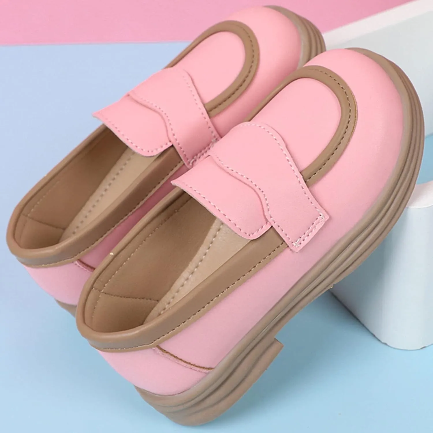 Girls Dress Shoes Chunky Loafers for Girl Platform Loafers School Uniform Slip On Shoes Toddler Girls Shoes
