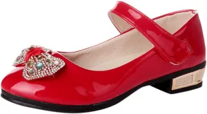 Girls Dress Shoes Mary Jane Shoes for Girls Low Heel Dress Shoes Party Wedding Flat for Little/Big Kids