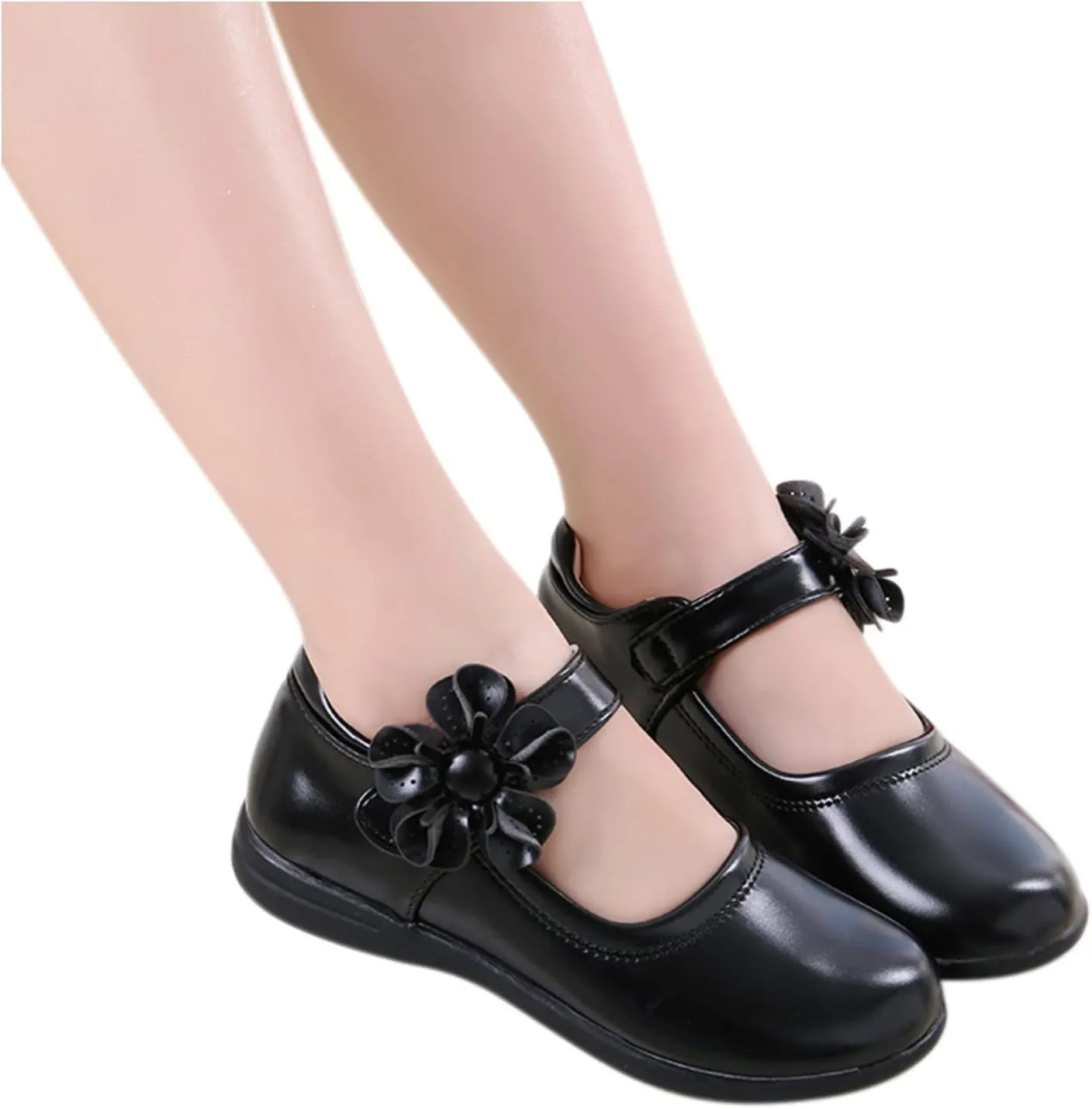 Girls Dress Shoes Toddler Girls School Uniform Shoes Mary Jane Flower Girl Ballet Flats for Princess Dress up Shoes