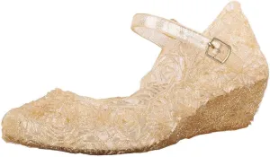 Girls Jelly Sandals Mary Jane Flats Heels Dance Party Birthday Cosplay Dress Up Single Shoes for Kids Toddler