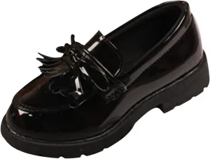 Girl's Loafers Slip On Tassel Oxford Shoes Flats Round Toe School Uniform Dress Shoes Gifts for Girl