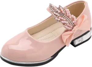 Girls Mary Jane Shoes Dress Shoes Flower Girl School Shoes Pump Patent Leather Shoes Low Heel Flats for Wedding Party