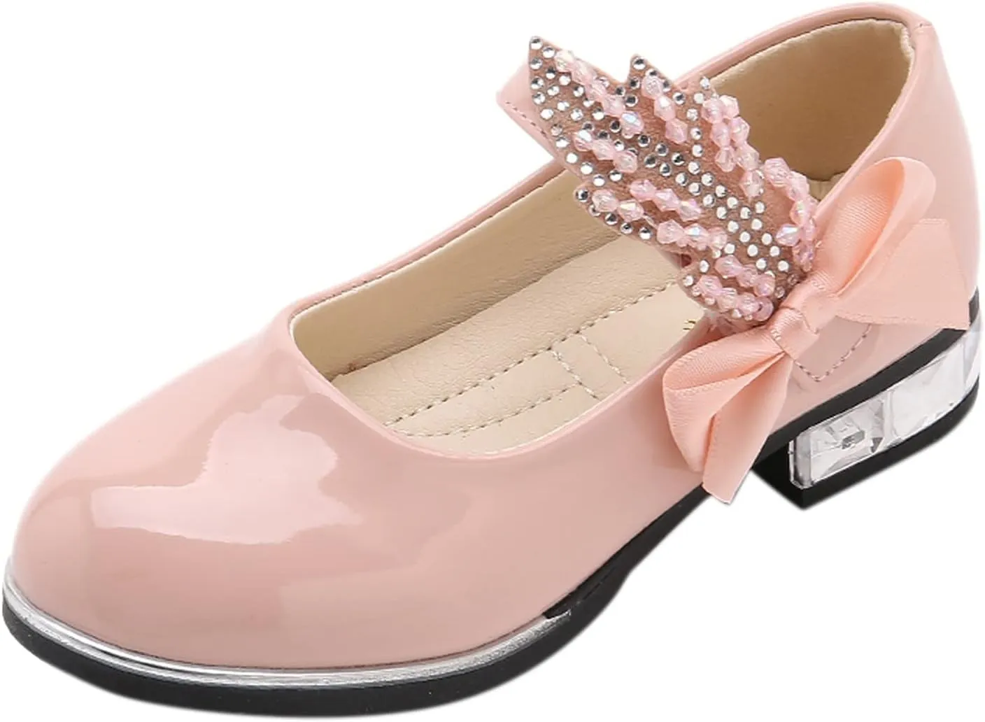 Girls Mary Jane Shoes Dress Shoes Flower Girl School Shoes Pump Patent Leather Shoes Low Heel Flats for Wedding Party