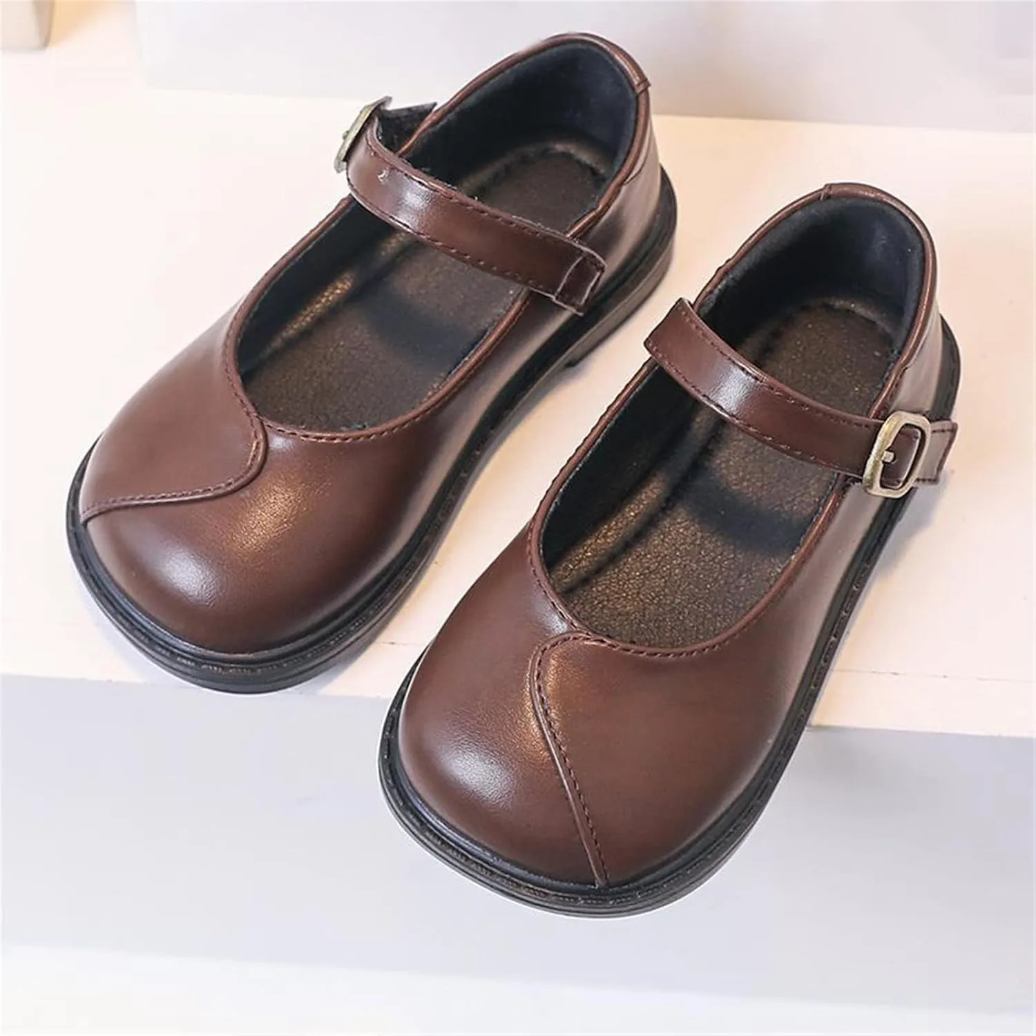 Girls Mary Jane Shoes for Wedding Party Flower Girl School Dress Shoes Low Heel Flats for Big Kids