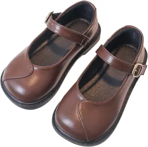 Girls Mary Jane Shoes for Wedding Party Flower Girl School Dress Shoes Low Heel Flats for Big Kids