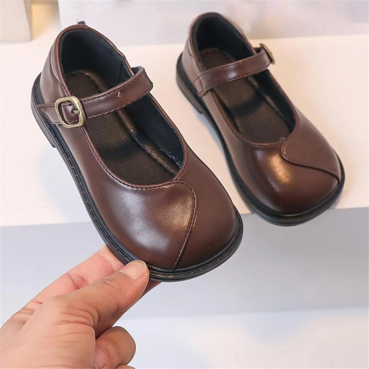 Girls Mary Jane Shoes for Wedding Party Flower Girl School Dress Shoes Low Heel Flats for Big Kids