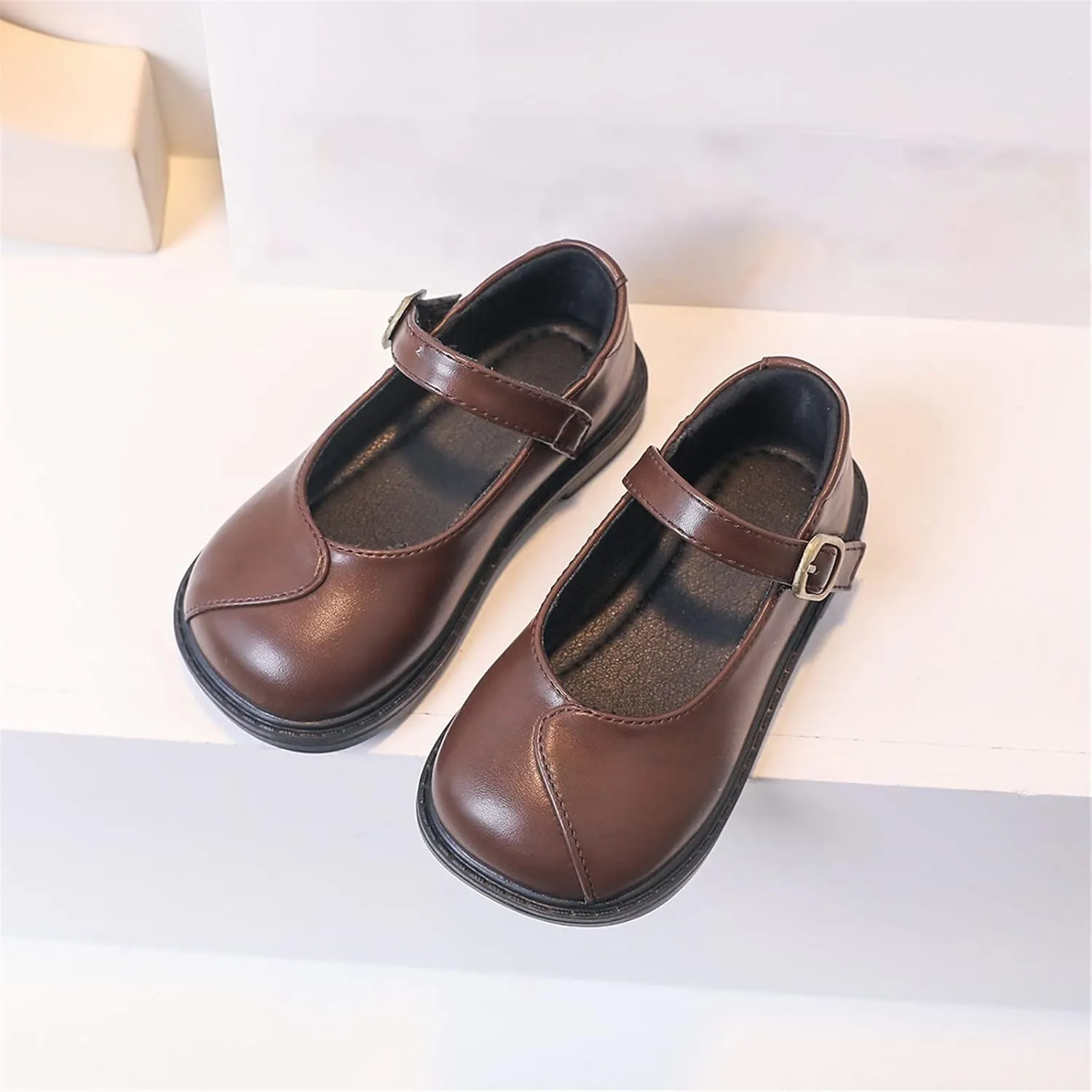 Girls Mary Jane Shoes for Wedding Party Flower Girl School Dress Shoes Low Heel Flats for Big Kids
