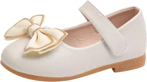 Girls Mary Jane Toddler Flower Girl Dress Shoes Little Girl Ballet Uniform Flat Bow Strap for Wedding Part School