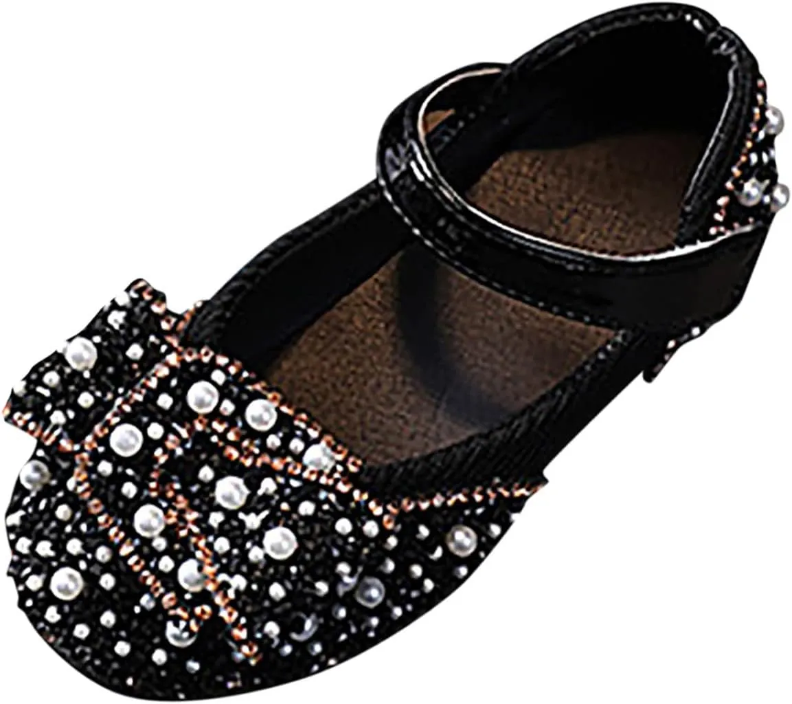 Girls Sandals Closed Toe Heels Strap Closed Toe Bow Girl Shoes Bow Wedding Sandals Toddler Flower Party Shoes