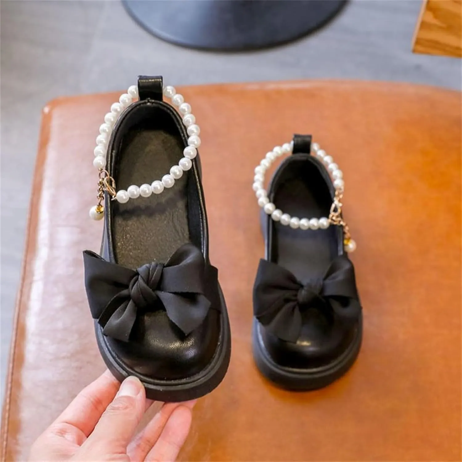 Girls Shoes Platform Toddler Girls Dress Shoes Cute Bowknot Pearls Mary Jane Flower Girls Mary Jane Shoes for Girls