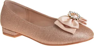 Girls Slip-On Ballet Flats with Bow