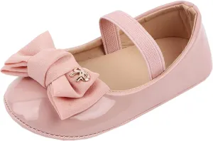 Infant Baby Girl Mary Jane Dress Shoes Ballet Flats for Girl Wedding Party School Shoes Bowknot Girls Dress up Shoes