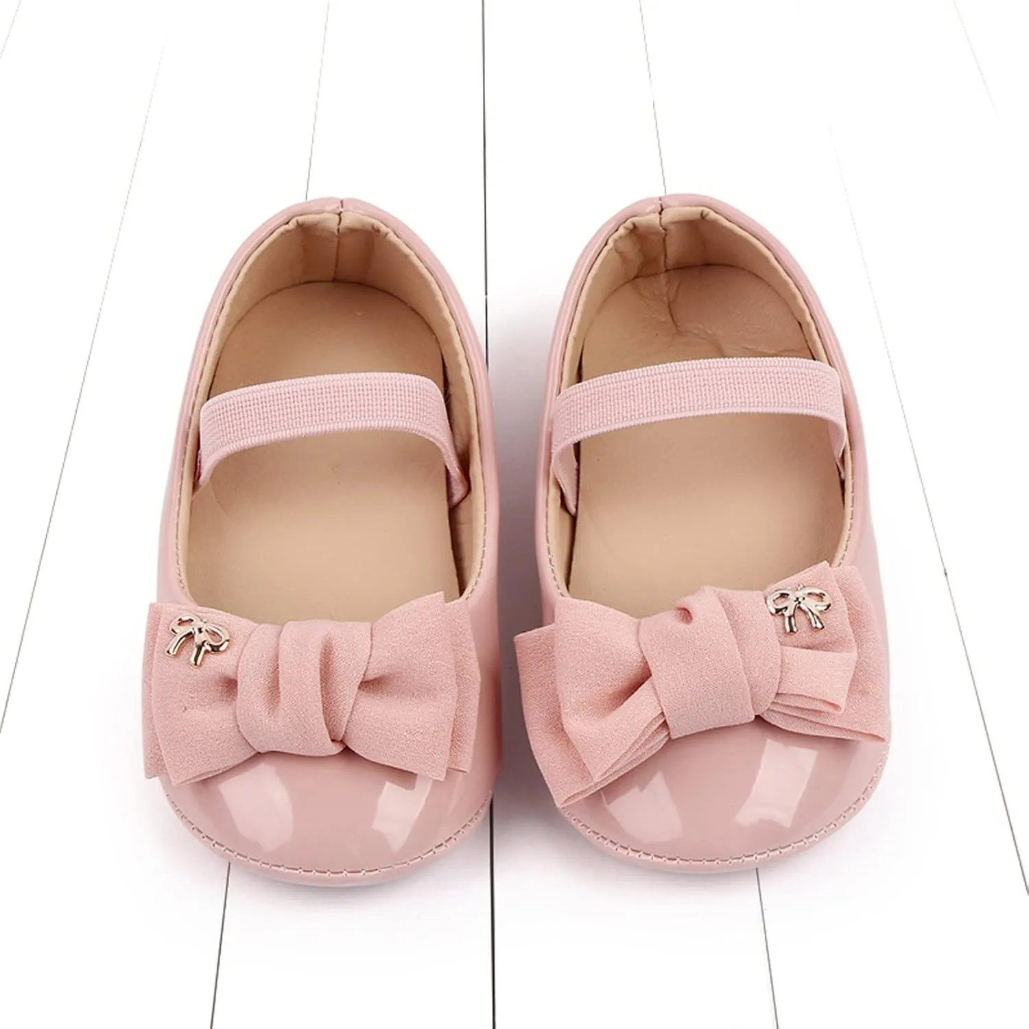 Infant Baby Girl Mary Jane Dress Shoes Ballet Flats for Girl Wedding Party School Shoes Bowknot Girls Dress up Shoes