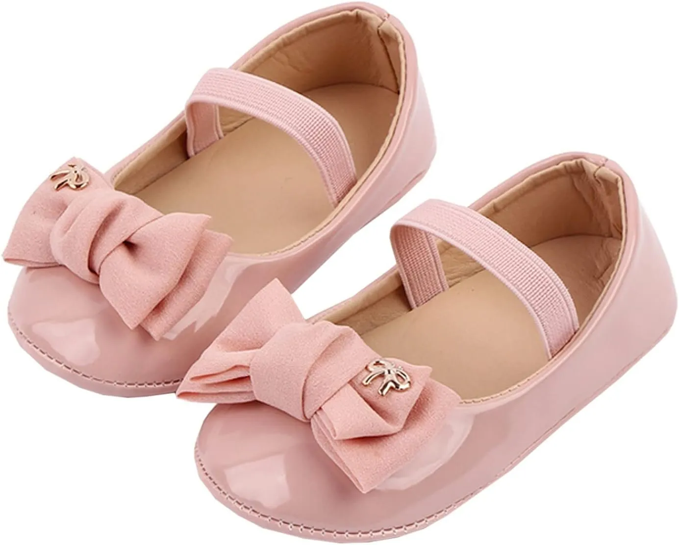 Infant Baby Girl Mary Jane Dress Shoes Ballet Flats for Girl Wedding Party School Shoes Bowknot Girls Dress up Shoes