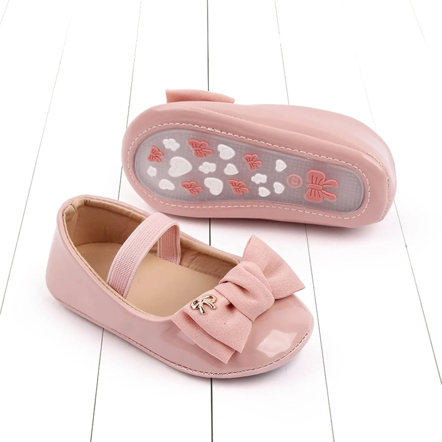 Infant Baby Girl Mary Jane Dress Shoes Ballet Flats for Girl Wedding Party School Shoes Bowknot Girls Dress up Shoes