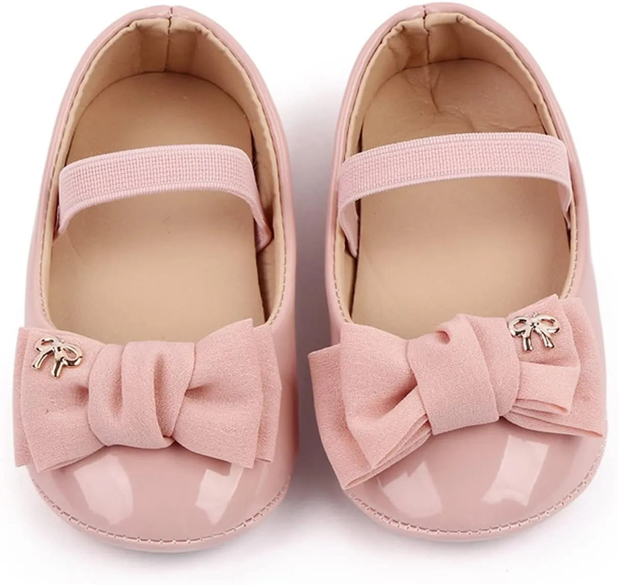 Infant Baby Girl Mary Jane Dress Shoes Ballet Flats for Girl Wedding Party School Shoes Bowknot Girls Dress up Shoes
