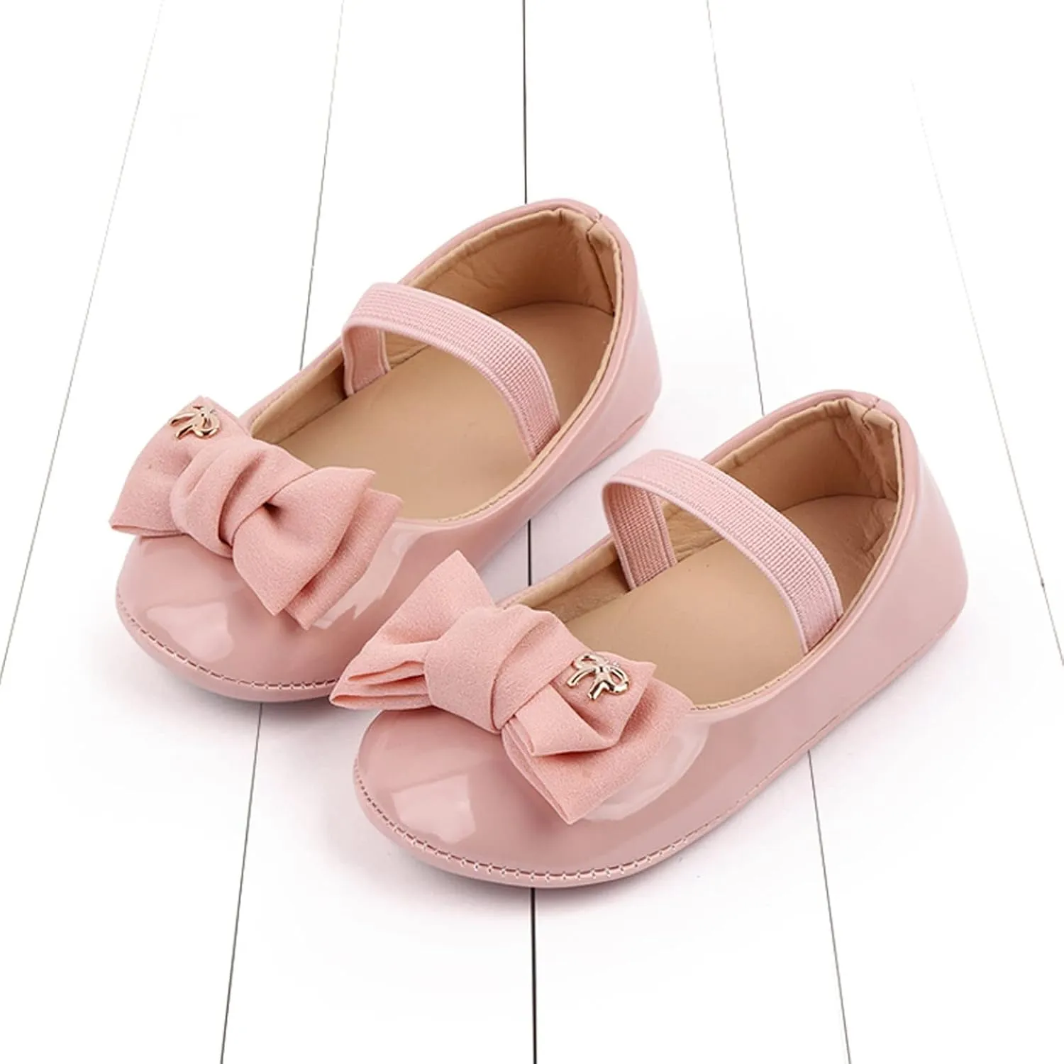 Infant Baby Girl Mary Jane Dress Shoes Ballet Flats for Girl Wedding Party School Shoes Bowknot Girls Dress up Shoes