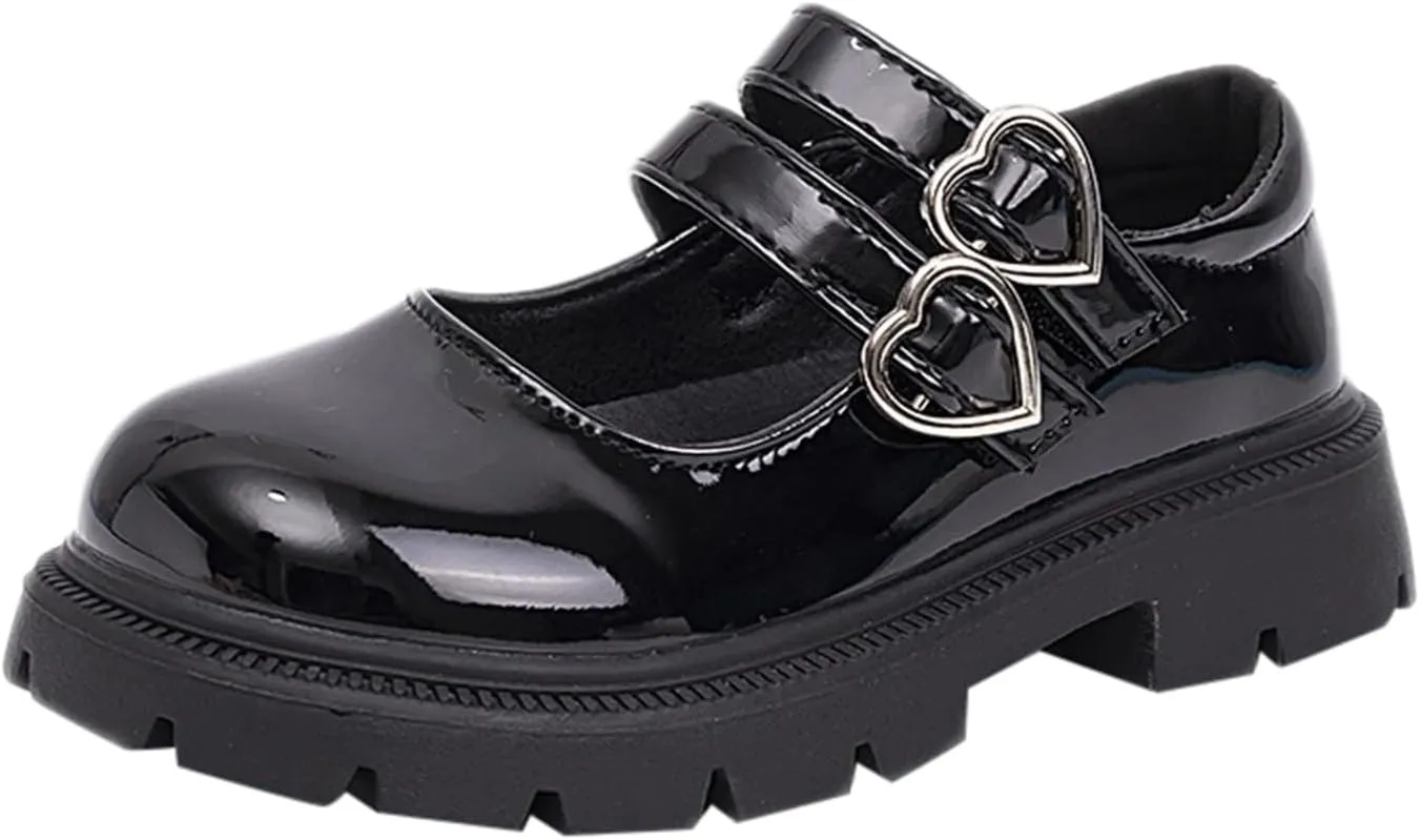 IWIHMIV Girls Comfortable Mary Jane Shoes Dress Shoes Toddler Little Girls Princess Shoes for Flower Girl Wedding Party