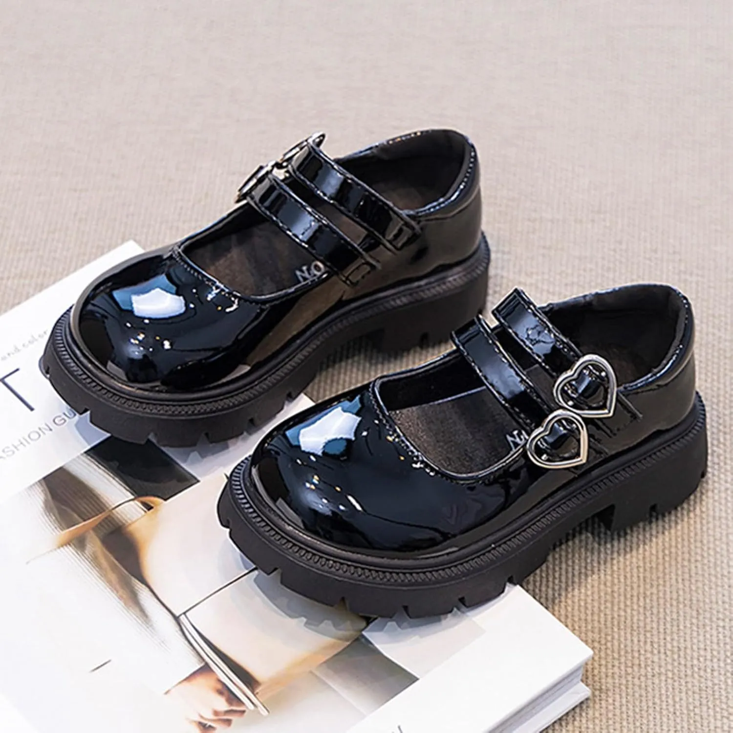 IWIHMIV Girls Comfortable Mary Jane Shoes Dress Shoes Toddler Little Girls Princess Shoes for Flower Girl Wedding Party