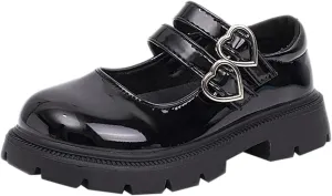 IWIHMIV Girls Comfortable Mary Jane Shoes Dress Shoes Toddler Little Girls Princess Shoes for Flower Girl Wedding Party