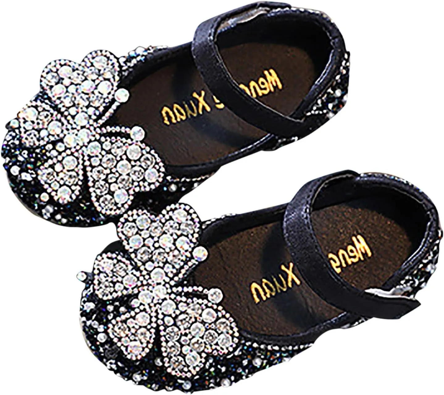 IWIHMIV Girls Dress Flat Shoes Baby Girls Ballet Flat Flower Shoes Non Slip Mary Jane Shoes for Daily/Wedding/Party