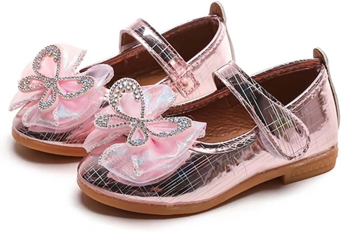 IWIHMIV Girls Flat Mary Jane Shoes Casual Comfortable Soft Sole Slip On Ballet Dress Shoes for School Wedding Party