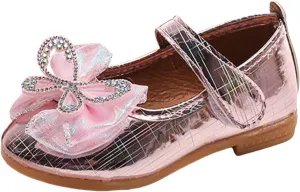 IWIHMIV Girls Flat Mary Jane Shoes Casual Comfortable Soft Sole Slip On Ballet Dress Shoes for School Wedding Party