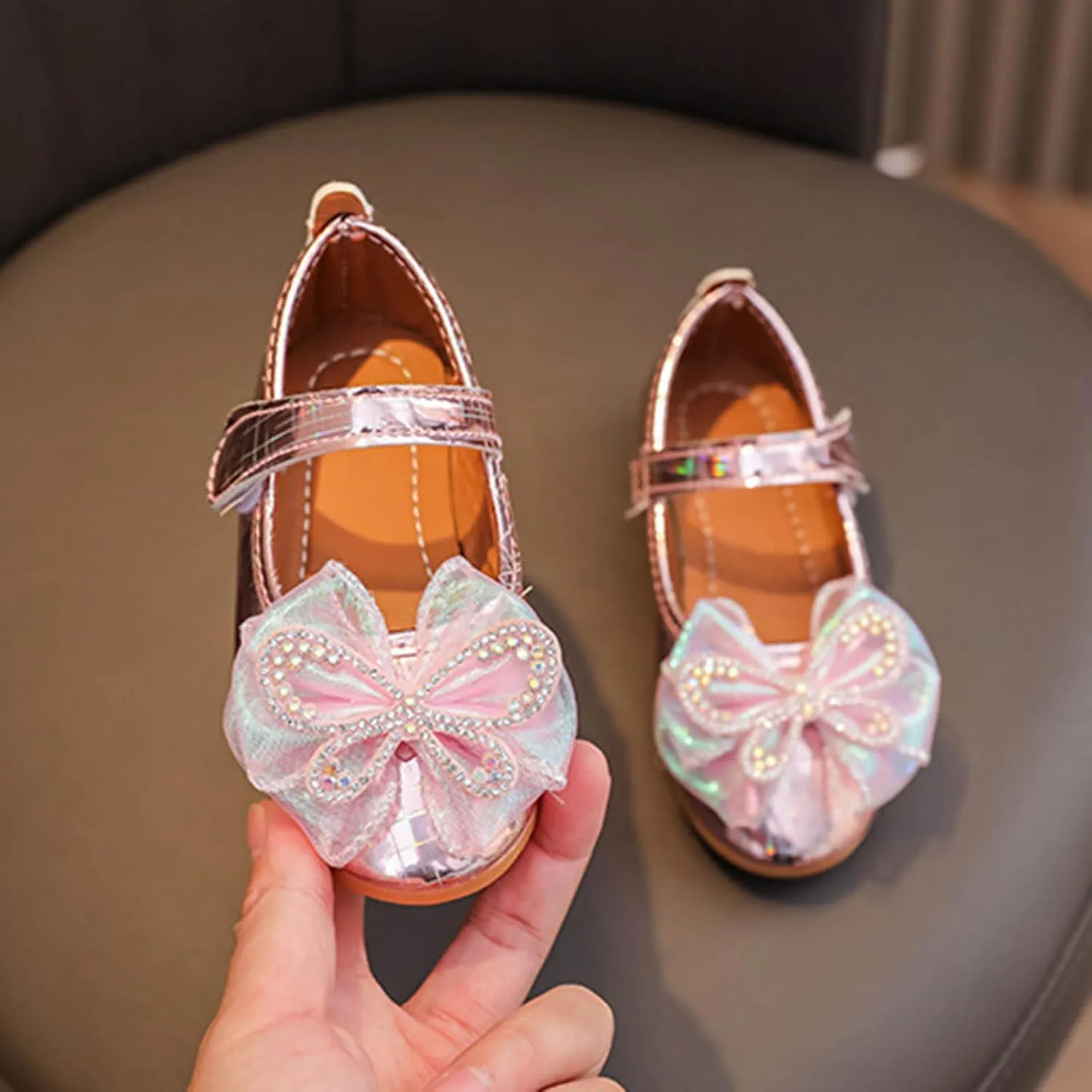 IWIHMIV Girls Flat Mary Jane Shoes Casual Comfortable Soft Sole Slip On Ballet Dress Shoes for School Wedding Party