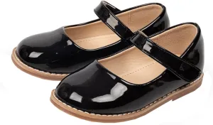 IWIHMIV Girls Mary Jane Dress Shoes Casual Comfortable Ballerina Flat Non Slip School Loafers for Wedding Party
