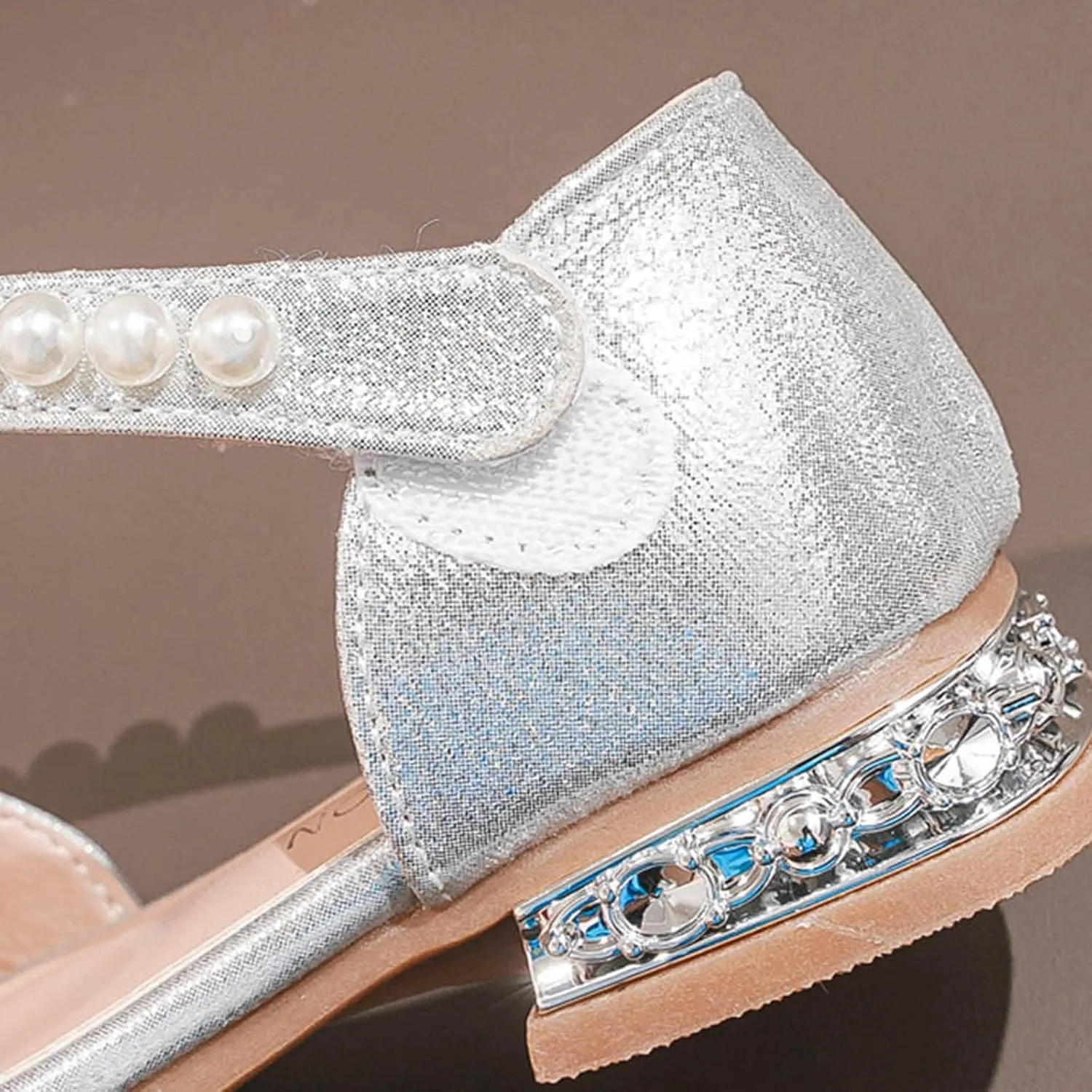 IWIHMIV Princess Dress Up Shoes for Toddlers Wedding Party Flower Girl Low Heel Mary Jane School Shoes