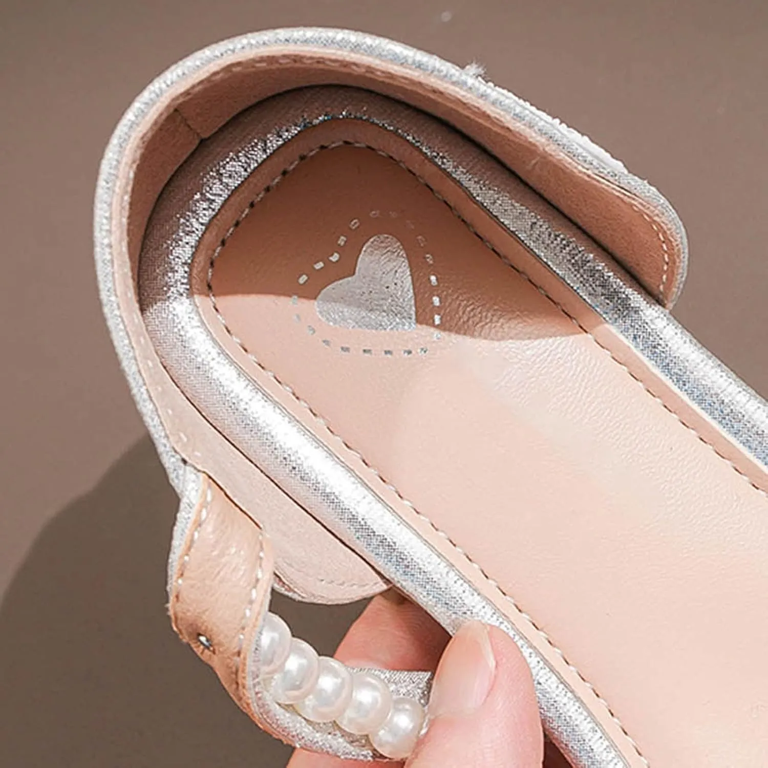 IWIHMIV Princess Dress Up Shoes for Toddlers Wedding Party Flower Girl Low Heel Mary Jane School Shoes