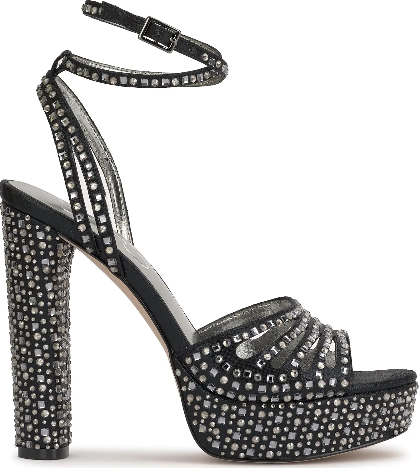 Jessica Simpson Womens Iralin Rhinestone Block Heels