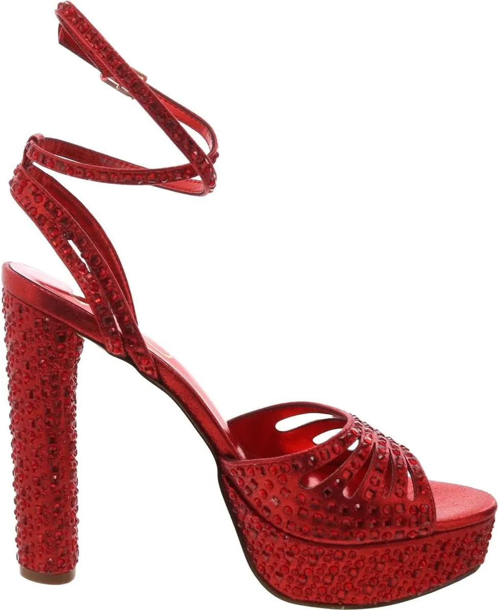 Jessica Simpson Womens Iralin Rhinestone Block Heels