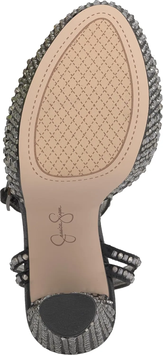 Jessica Simpson Womens Iralin Rhinestone Block Heels
