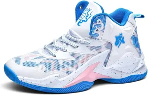 Kids Basketball Shoes, Running Walking Shoes Breathable Comfortable Boys Sneakers for Little/Big Kids