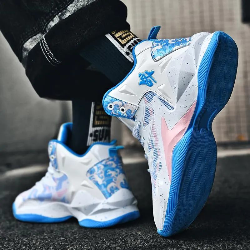 Kids Basketball Shoes, Running Walking Shoes Breathable Comfortable Boys Sneakers for Little/Big Kids