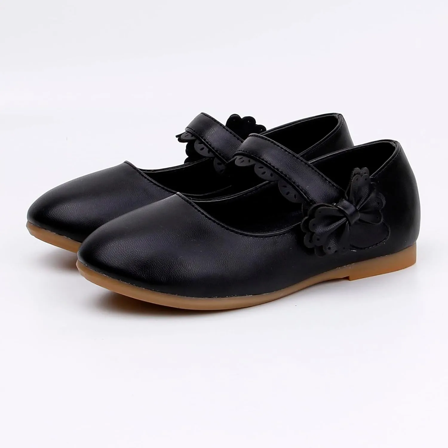Kids Mary Jane Shoes Toddler Girls Anti-Slip Rubber Soft Sole Closed Toe Flat Wedding High Tops Baby Girl