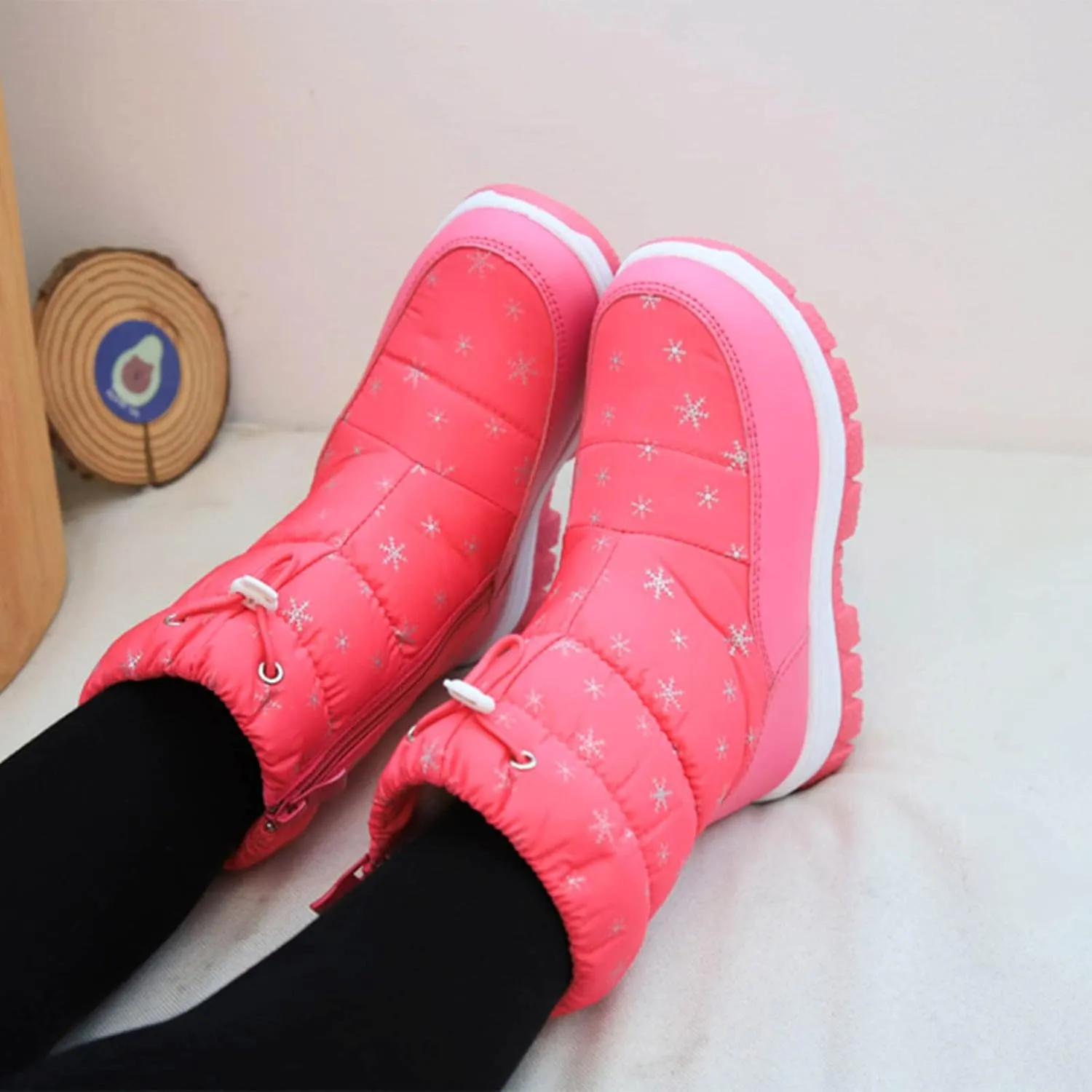 Kids Snow Boots Boys Girls Winter Boots Winter Fully Fur Lined Warm Shoes Cold Weather Shoes Outdoor Snow Boots