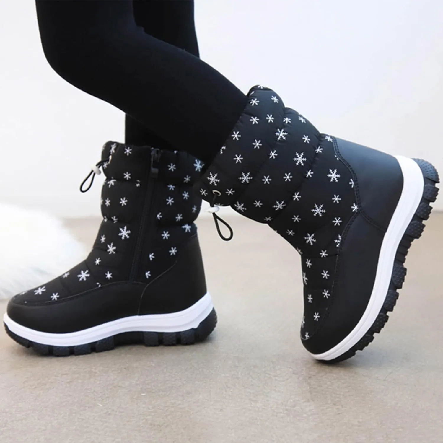 Kids Snow Boots Boys Girls Winter Boots Winter Fully Fur Lined Warm Shoes Cold Weather Shoes Outdoor Snow Boots