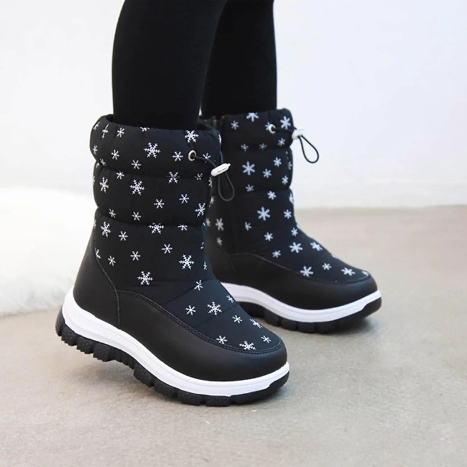 Kids Snow Boots Boys Girls Winter Boots Winter Fully Fur Lined Warm Shoes Cold Weather Shoes Outdoor Snow Boots
