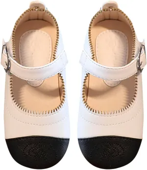 Little Girls Dress Shoes Toddler Ballerina Ballet Flats Kids Mary Janes for Wedding Church Easter Party School